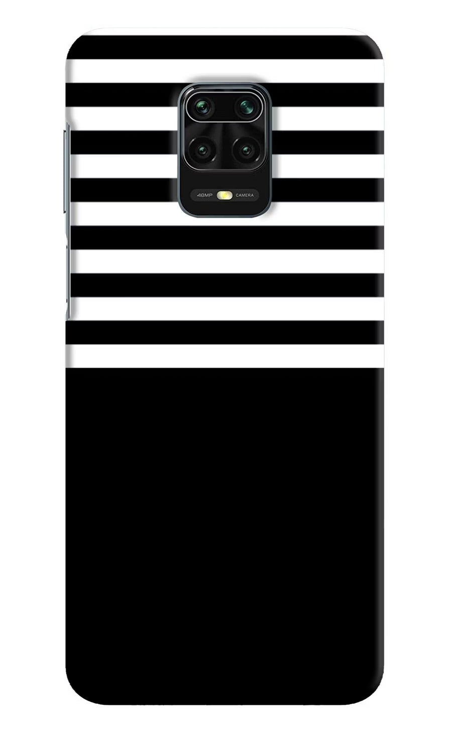 Black and White Print Redmi Note 9 Pro/Pro Max Back Cover, Hard case