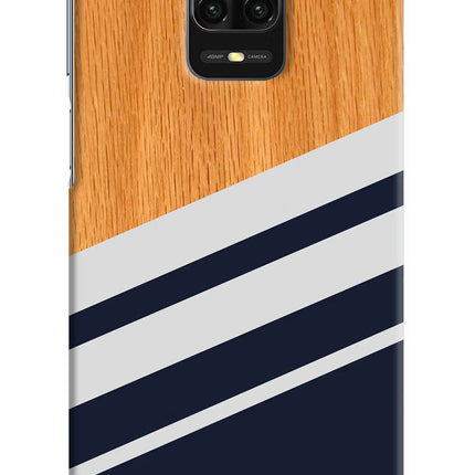 Blue and white wooden Redmi Note 9 Pro/Pro Max Hard Case Back Cover by Casekaro