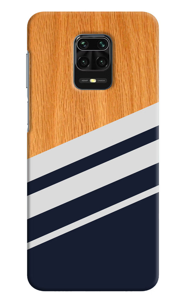 Blue and white wooden Redmi Note 9 Pro/Pro Max Hard Case Back Cover by Casekaro