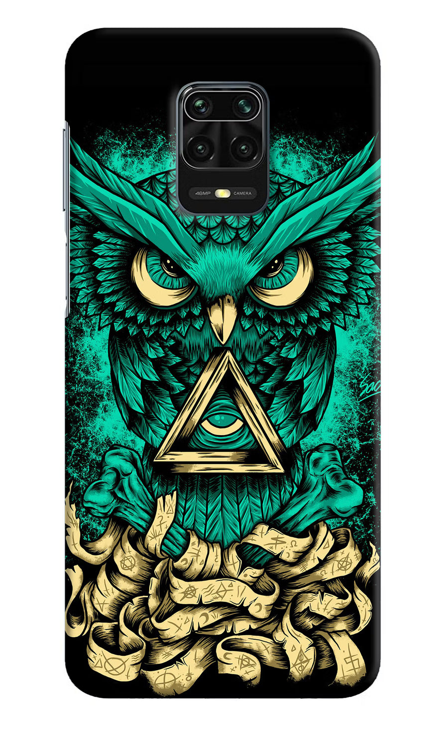 Green Owl Redmi Note 9 Pro/Pro Max Back Cover, Hard case