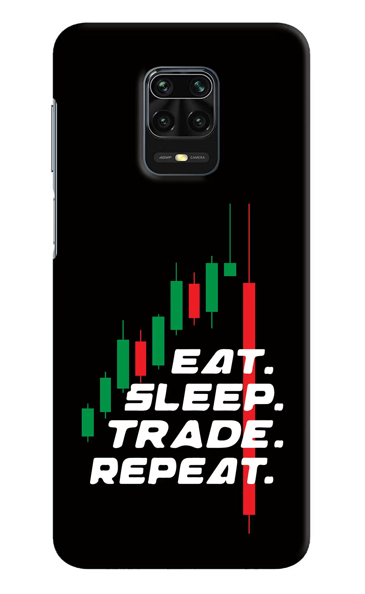 Eat Sleep Trade Repeat Redmi Note 9 Pro/Pro Max Hard Case Back Cover by Casekaro