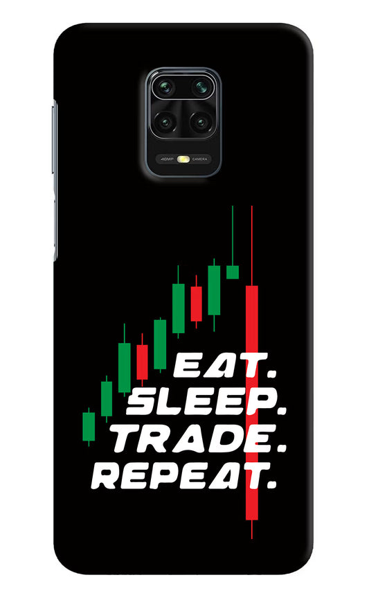 Eat Sleep Trade Repeat Redmi Note 9 Pro/Pro Max Hard Case Back Cover by Casekaro