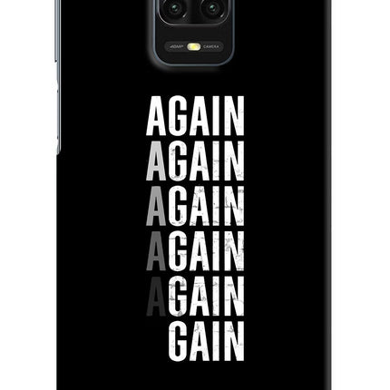 Again Again Gain Redmi Note 9 Pro/Pro Max Hard Case Back Cover by Casekaro