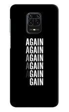 Again Again Gain Redmi Note 9 Pro/Pro Max Hard Case Back Cover by Casekaro