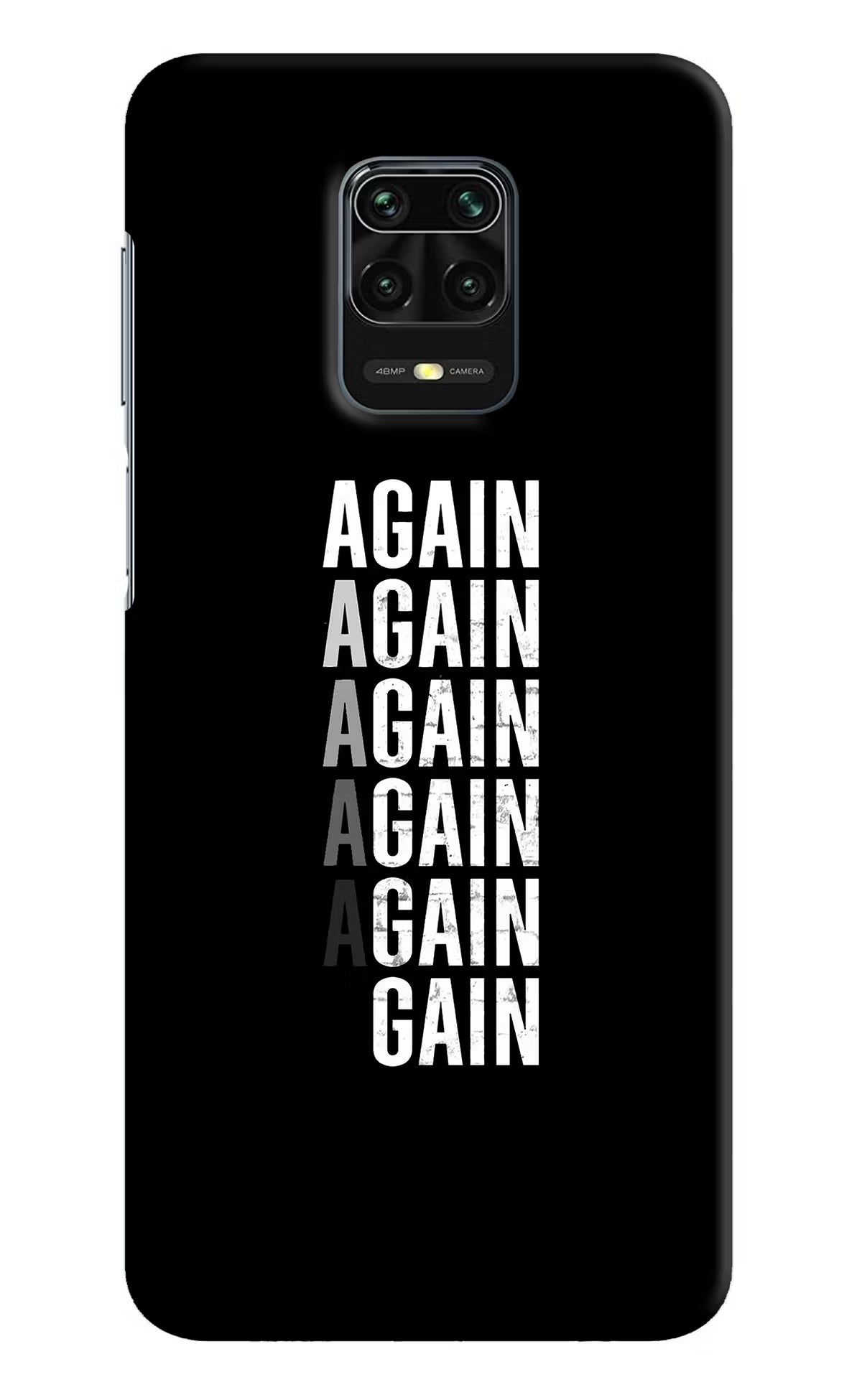 Again Again Gain Redmi Note 9 Pro/Pro Max Hard Case Back Cover by Casekaro