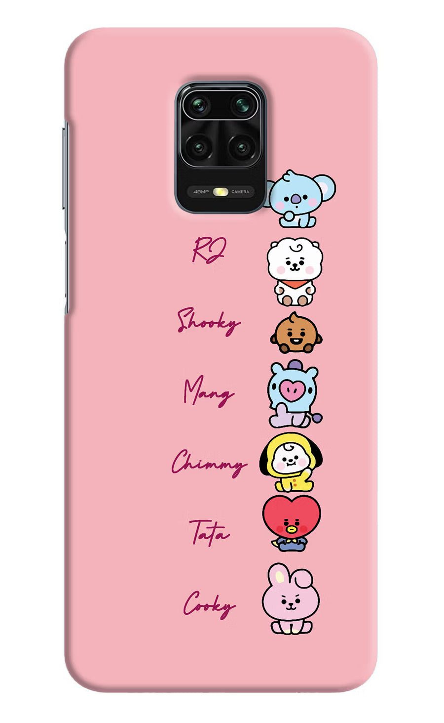 BTS names Redmi Note 9 Pro/Pro Max Back Cover, Hard case