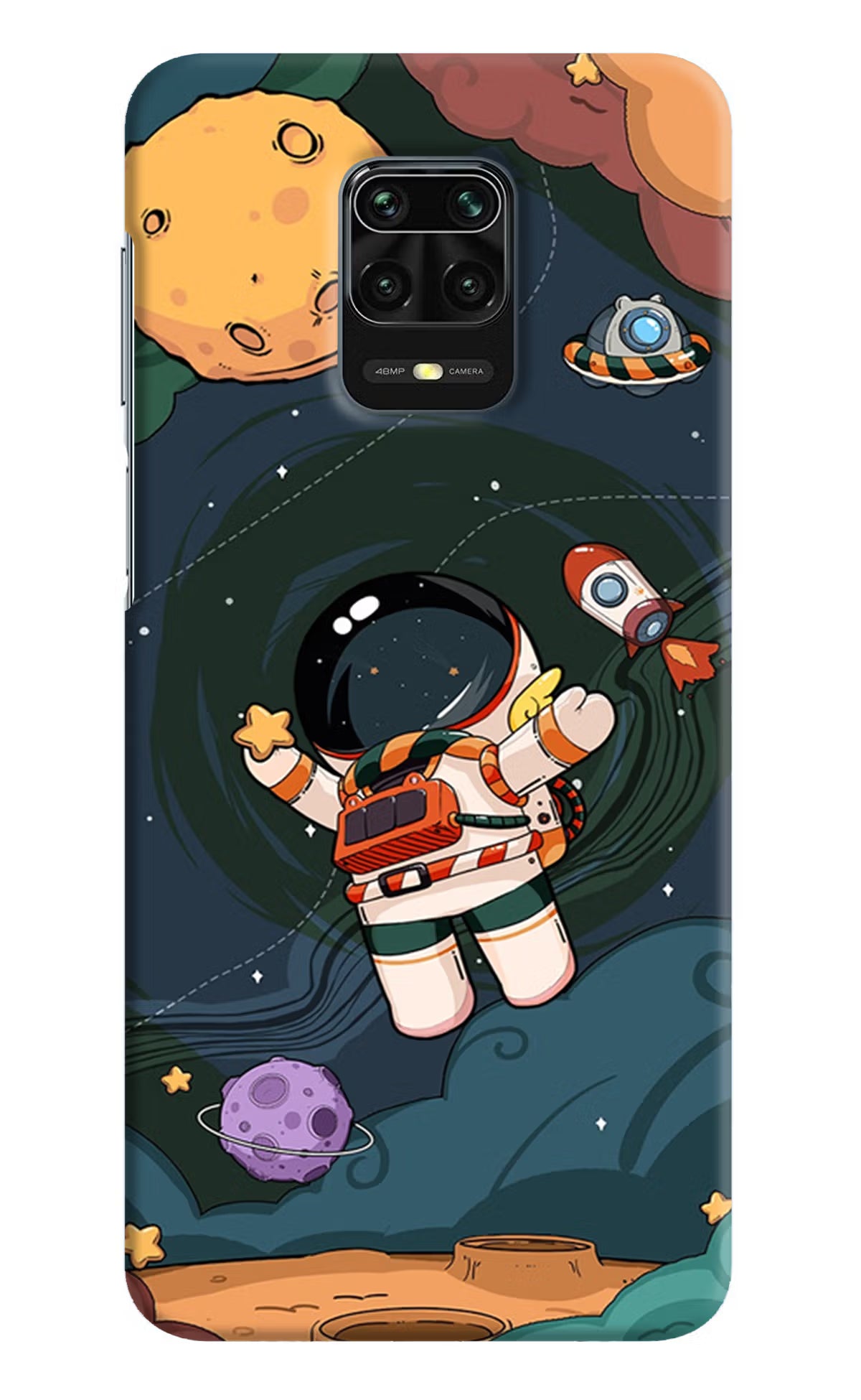 Cartoon Astronaut Redmi Note 9 Pro/Pro Max Hard Case Back Cover by Casekaro