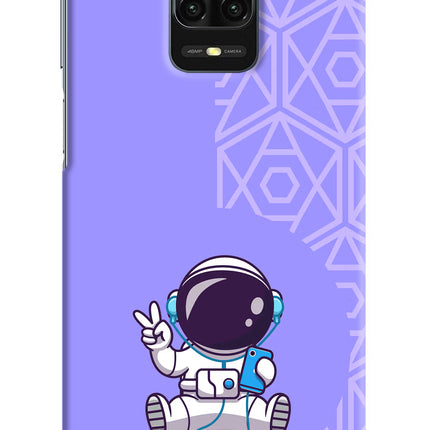 Cute Astronaut Chilling Redmi Note 9 Pro/Pro Max Hard Case Back Cover by Casekaro