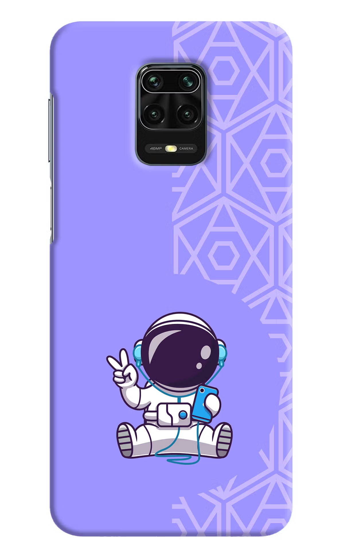Cute Astronaut Chilling Redmi Note 9 Pro/Pro Max Hard Case Back Cover by Casekaro