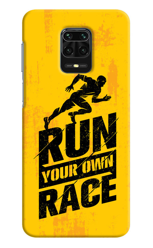 Run Your Own Race Redmi Note 9 Pro/Pro Max Hard Case Back Cover by Casekaro