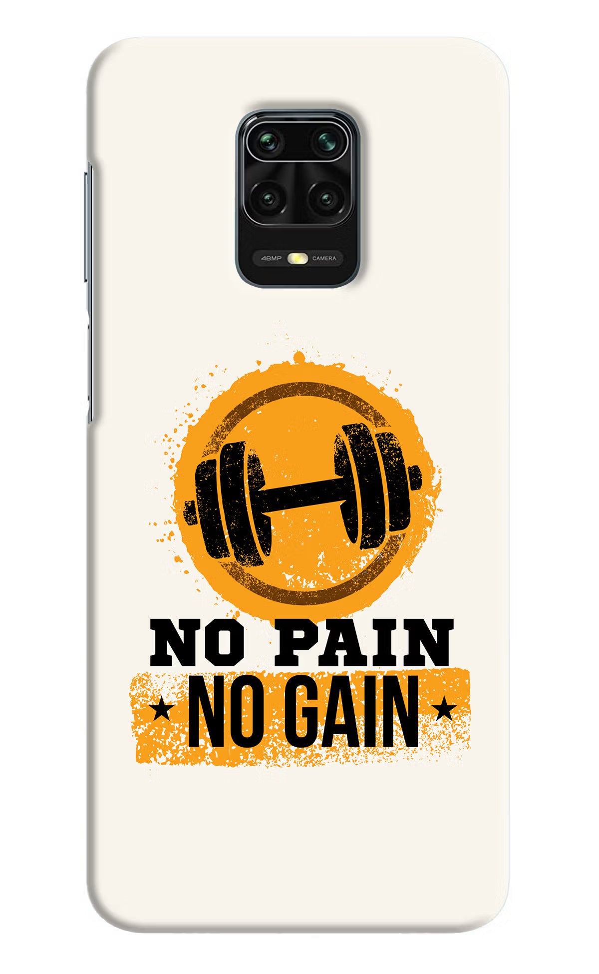 No Pain No Gain Redmi Note 9 Pro/Pro Max Hard Case Back Cover by Casekaro