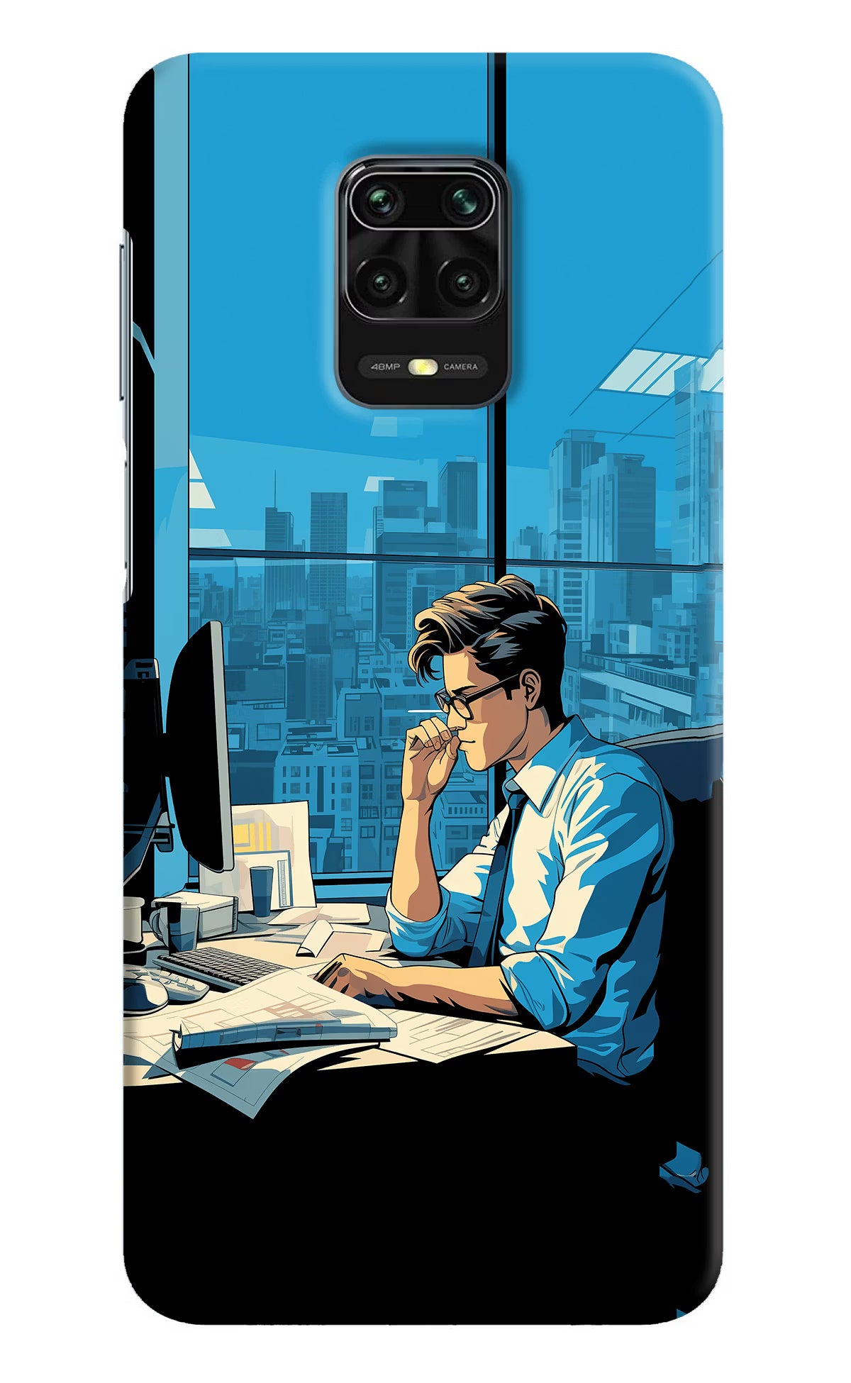Focused Hustler (AI Generated) Redmi Note 9 Pro/Pro Max Hard Case Back Cover by Casekaro