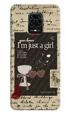 I am just a girl Redmi Note 9 Pro/Pro Max Hard Case Back Cover by Casekaro