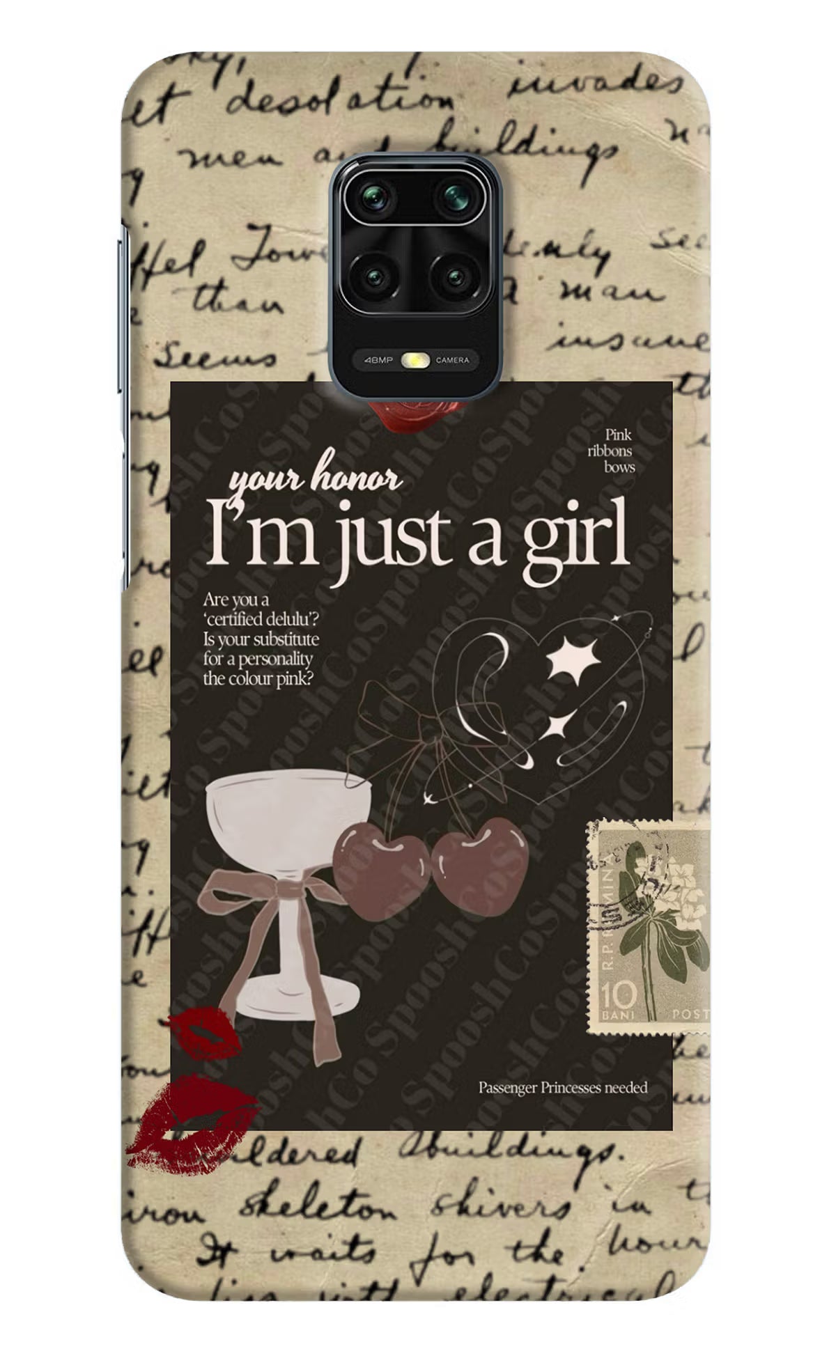 I am just a girl Redmi Note 9 Pro/Pro Max Hard Case Back Cover by Casekaro