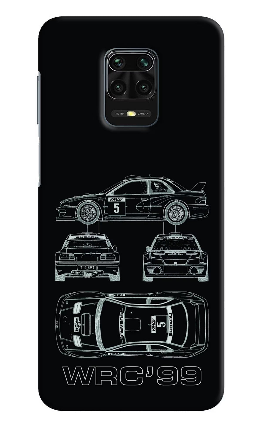 WRC'99 Redmi Note 9 Pro/Pro Max Back Cover, Hard case