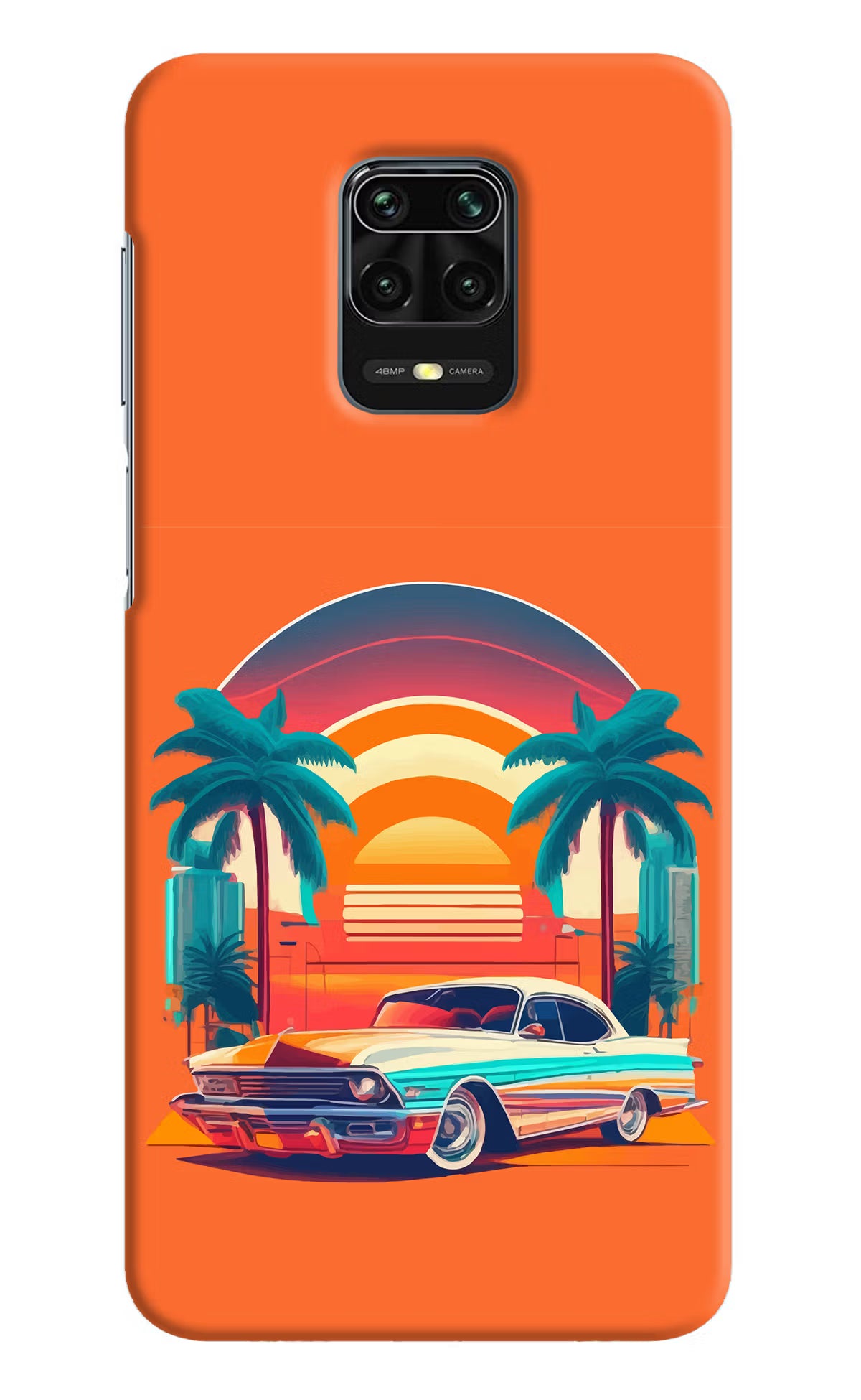 Palm Drive 80s Redmi Note 9 Pro/Pro Max Hard Case Back Cover by Casekaro