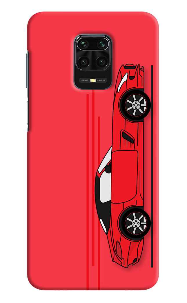 Red Velocity Redmi Note 9 Pro/Pro Max Hard Case Back Cover by Casekaro