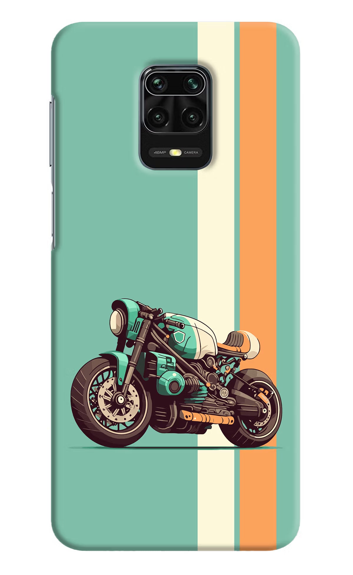 Striped Moto Drift Redmi Note 9 Pro/Pro Max Hard Case Back Cover by Casekaro