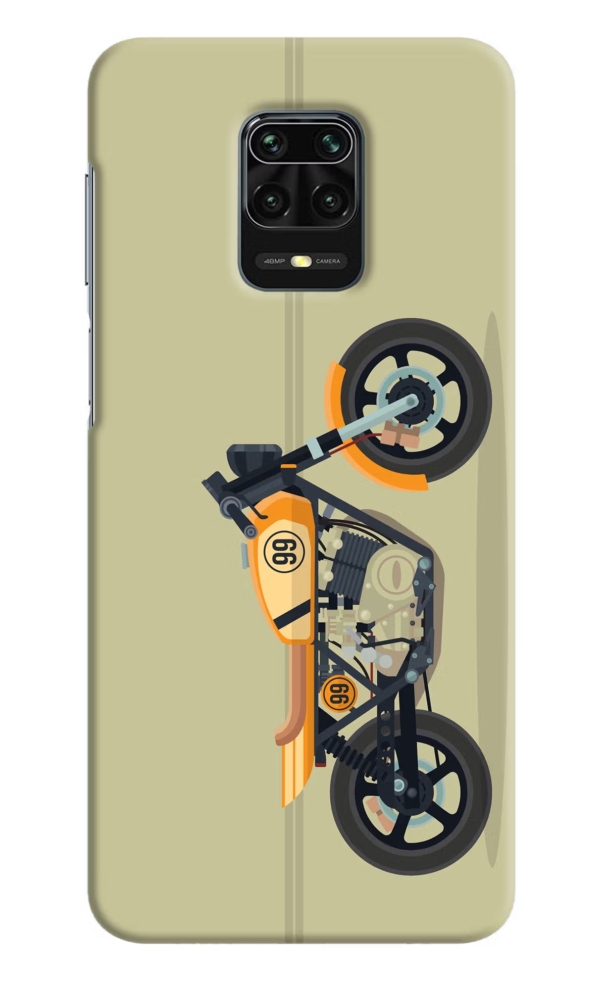 Vertical Speedster Redmi Note 9 Pro/Pro Max Hard Case Back Cover by Casekaro