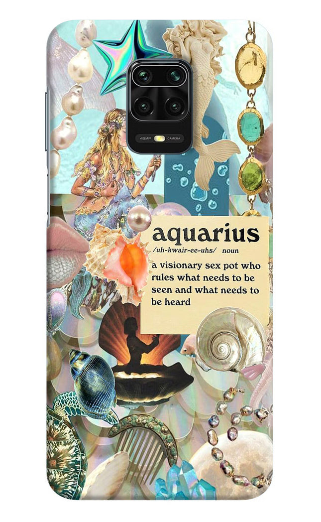 Aquarius Zodiac Redmi Note 9 Pro/Pro Max Hard Case Back Cover by Casekaro