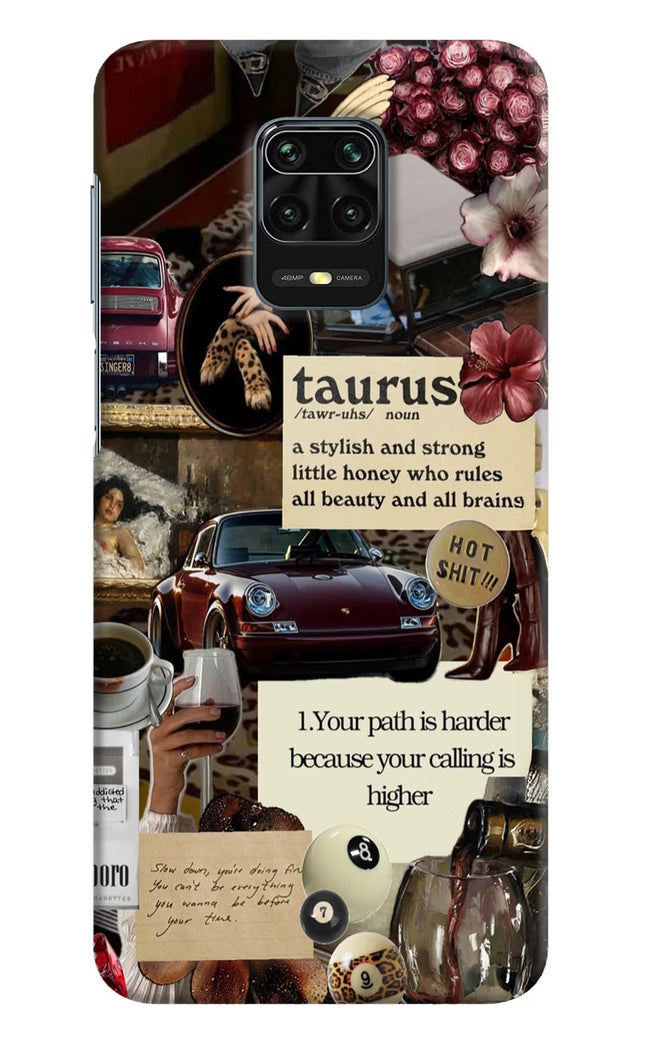 Taurus Zodiac Redmi Note 9 Pro/Pro Max Hard Case Back Cover by Casekaro