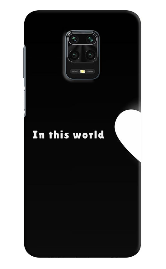 This World Redmi Note 9 Pro/Pro Max Hard Case Back Cover by Casekaro