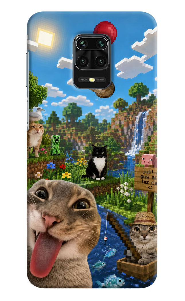 Minecraft Cat Chaos Redmi Note 9 Pro/Pro Max Hard Case Back Cover by Casekaro