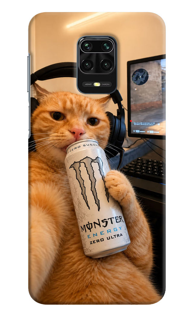 Gamer Cat Energy Redmi Note 9 Pro/Pro Max Hard Case Back Cover by Casekaro