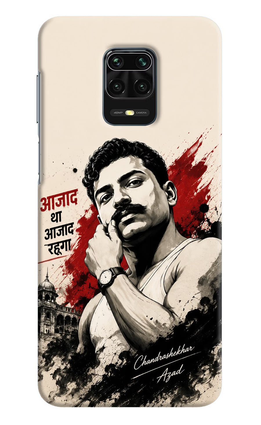 Chandrashekhar Azad Fearless Redmi Note 9 Pro/Pro Max Back Cover, Hard case