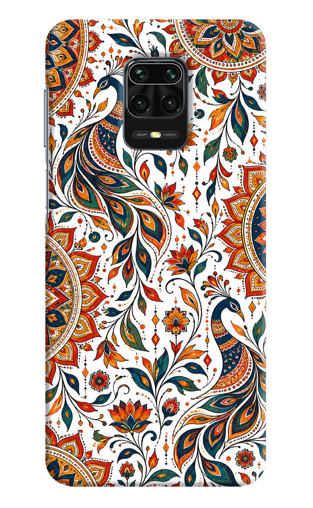 White Mayura Redmi Note 9 Pro/Pro Max Hard Case Back Cover by Casekaro