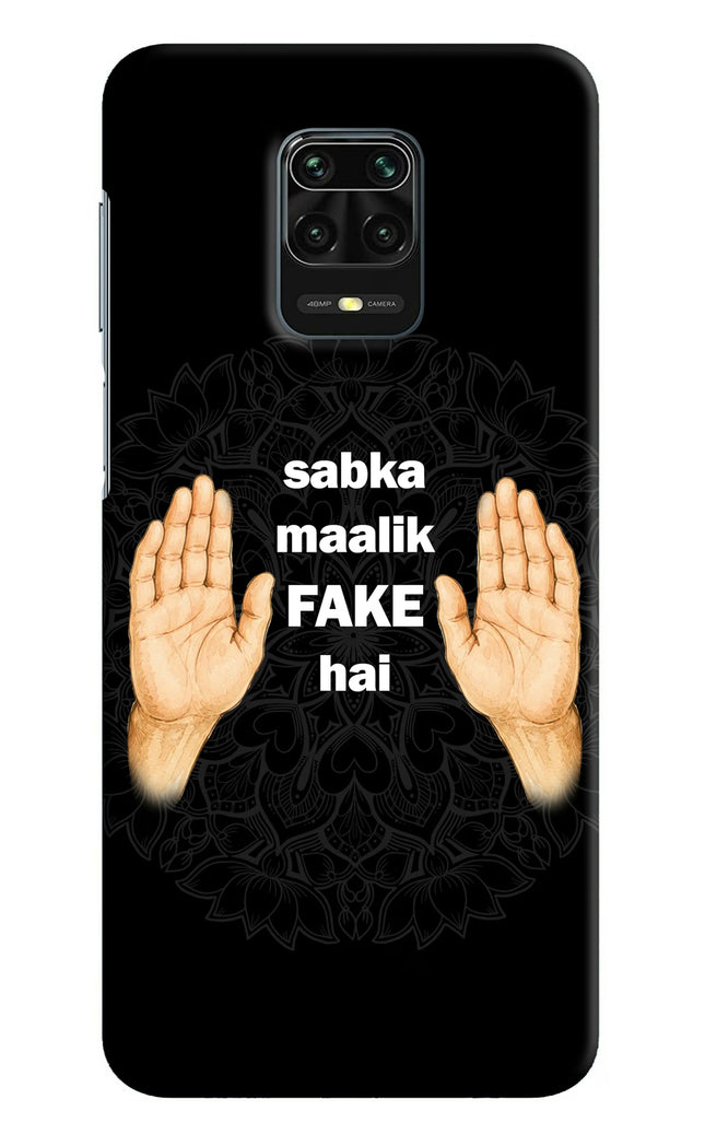 Sabka Malik Fake Redmi Note 9 Pro/Pro Max Hard Case Back Cover by Casekaro