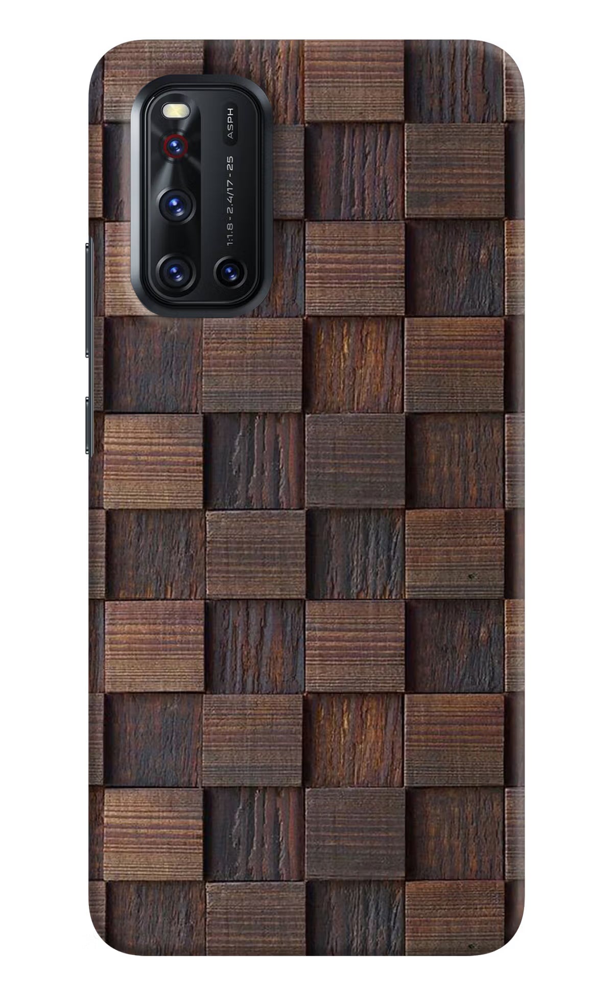 Wooden Cube Design Vivo V19 Hard Case Back Cover by Casekaro