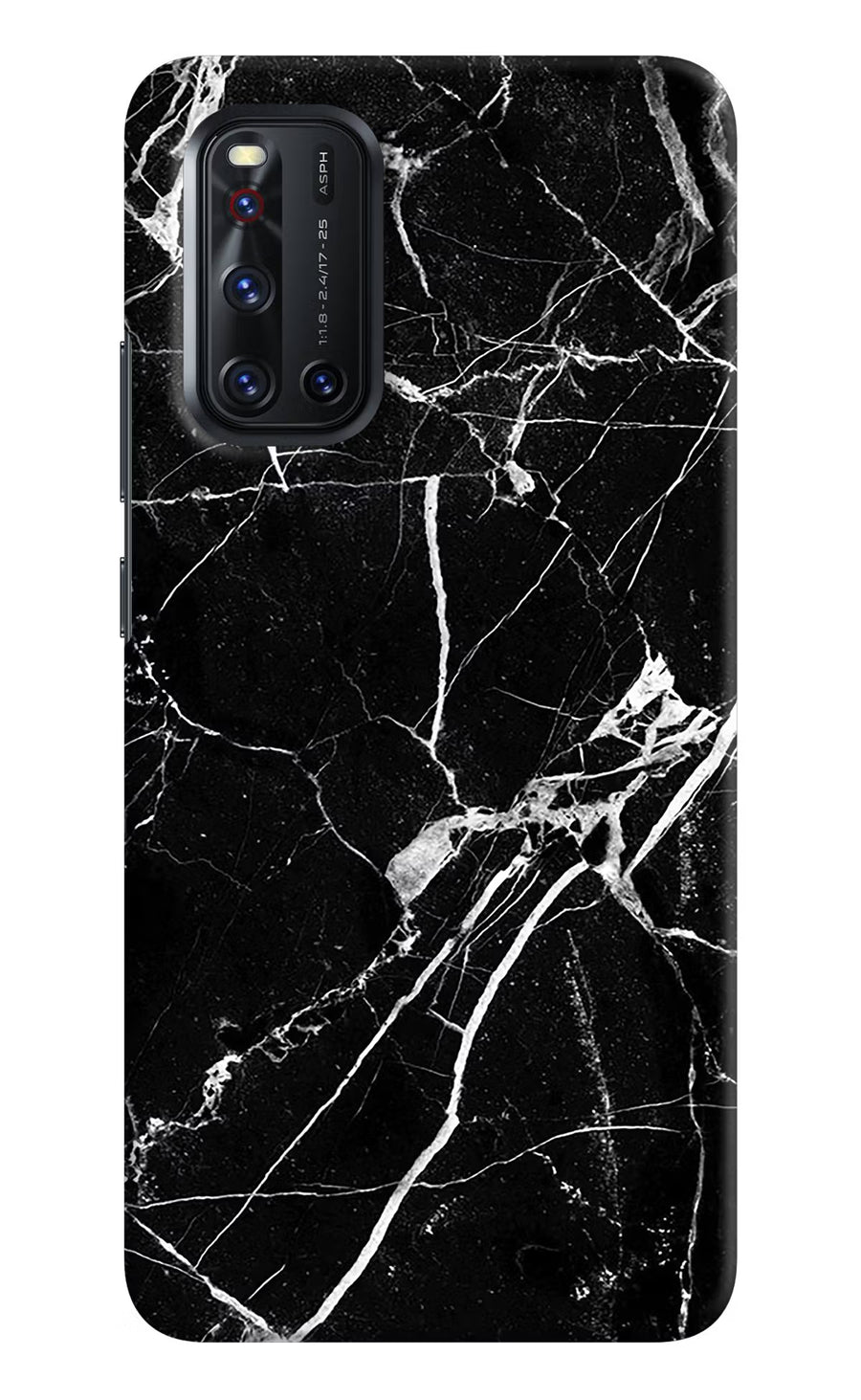 Black Marble Pattern Vivo V19 Back Cover, Hard case