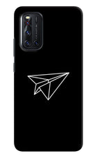 Paper Plane White Vivo V19 Hard Case Back Cover by Casekaro