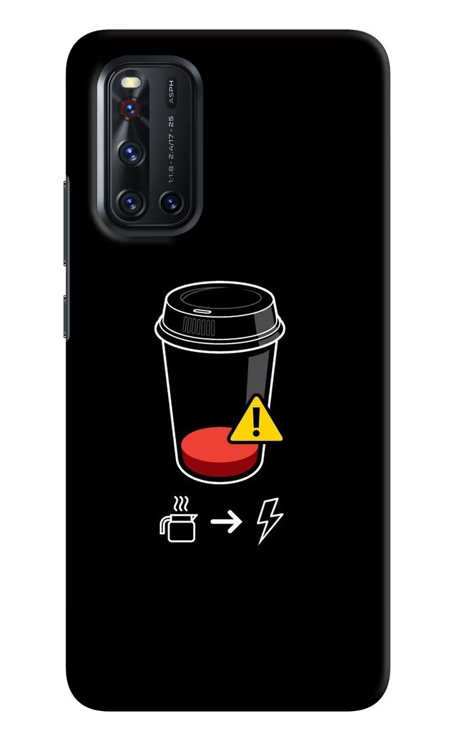 Coffee Vivo V19 Back Cover, Hard case