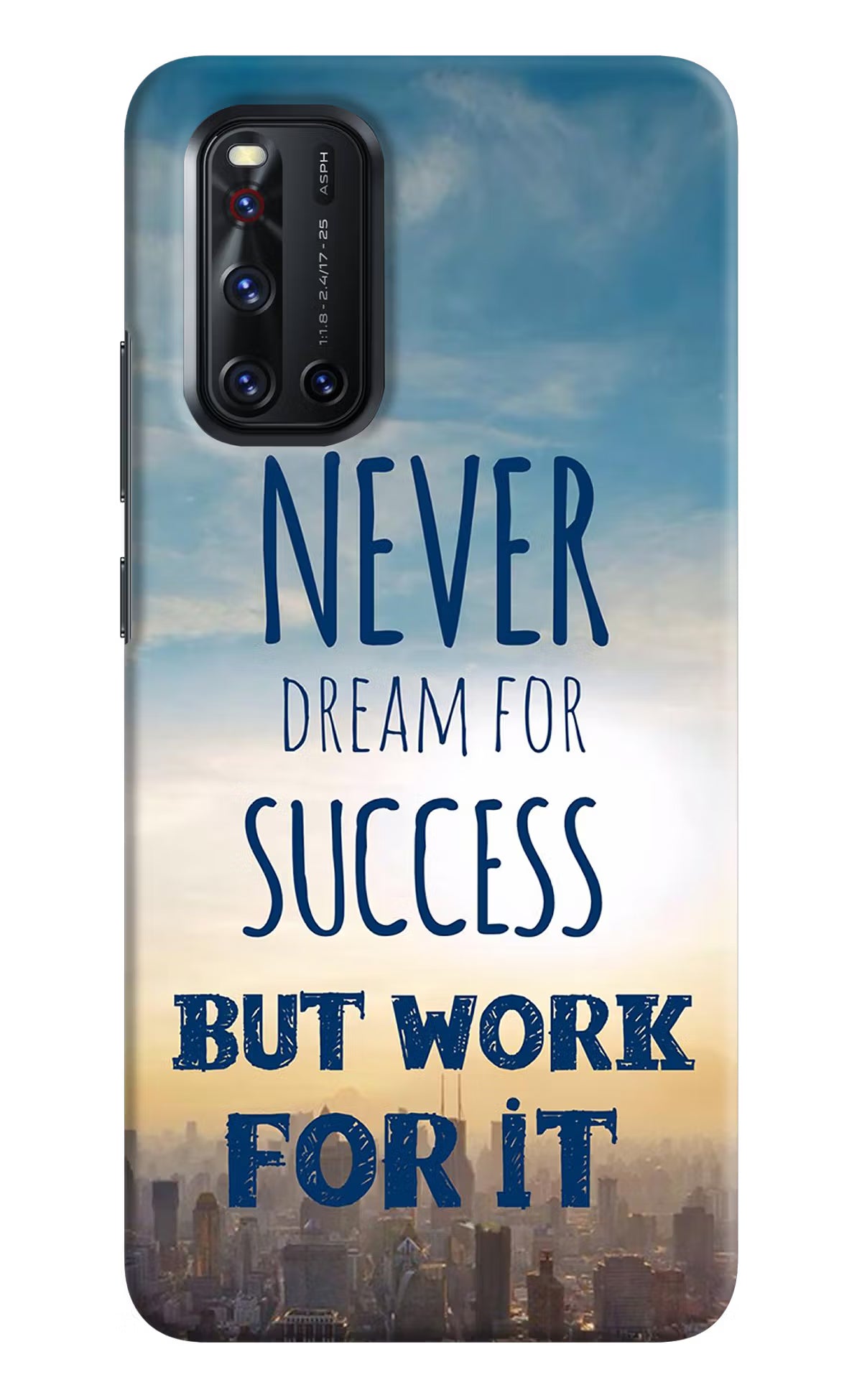 Never Dream For Success But Work For It Vivo V19 Hard Case Back Cover by Casekaro