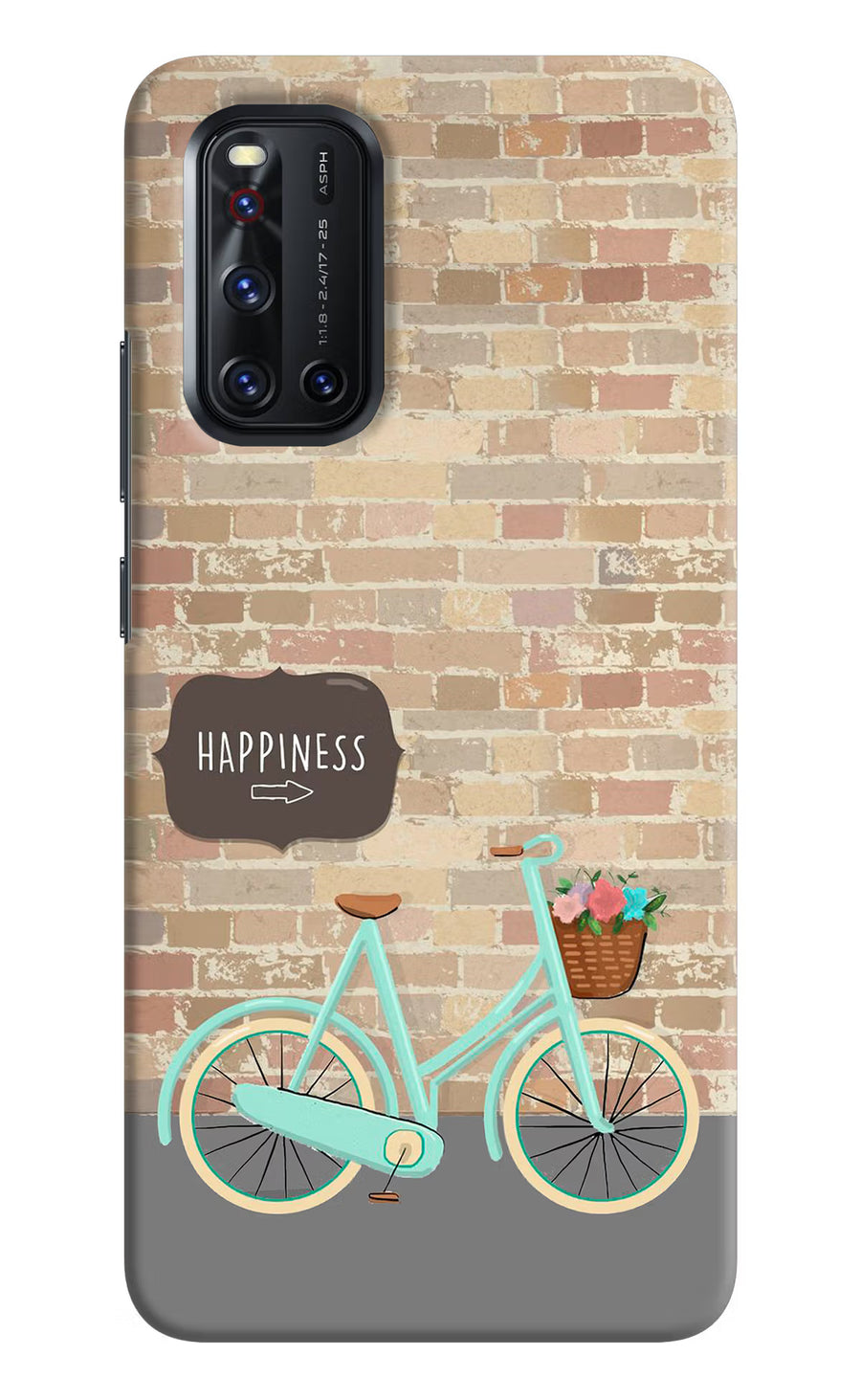 Happiness Artwork Vivo V19 Back Cover, Hard case