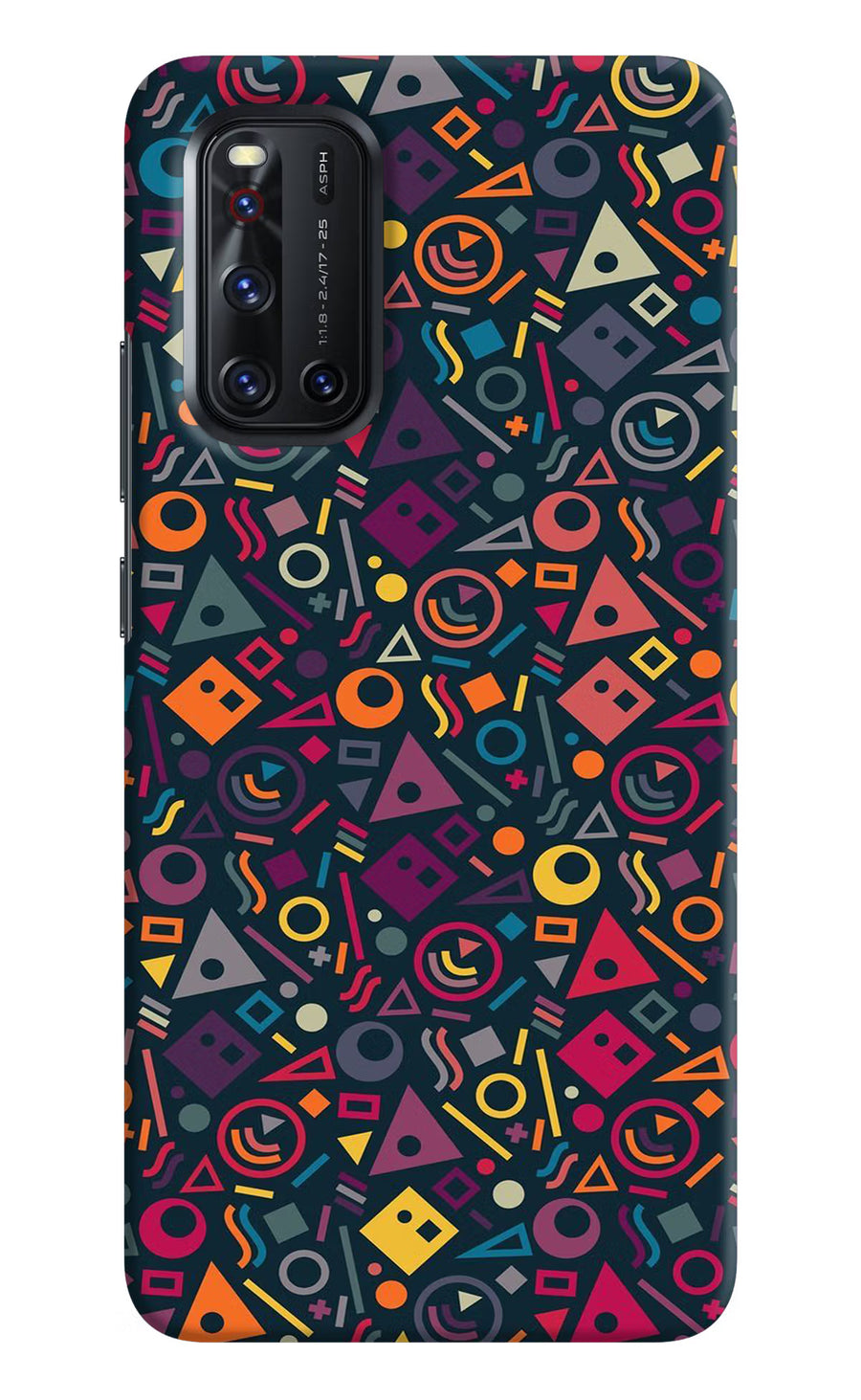 Geometric Abstract Vivo V19 Back Cover, Hard case