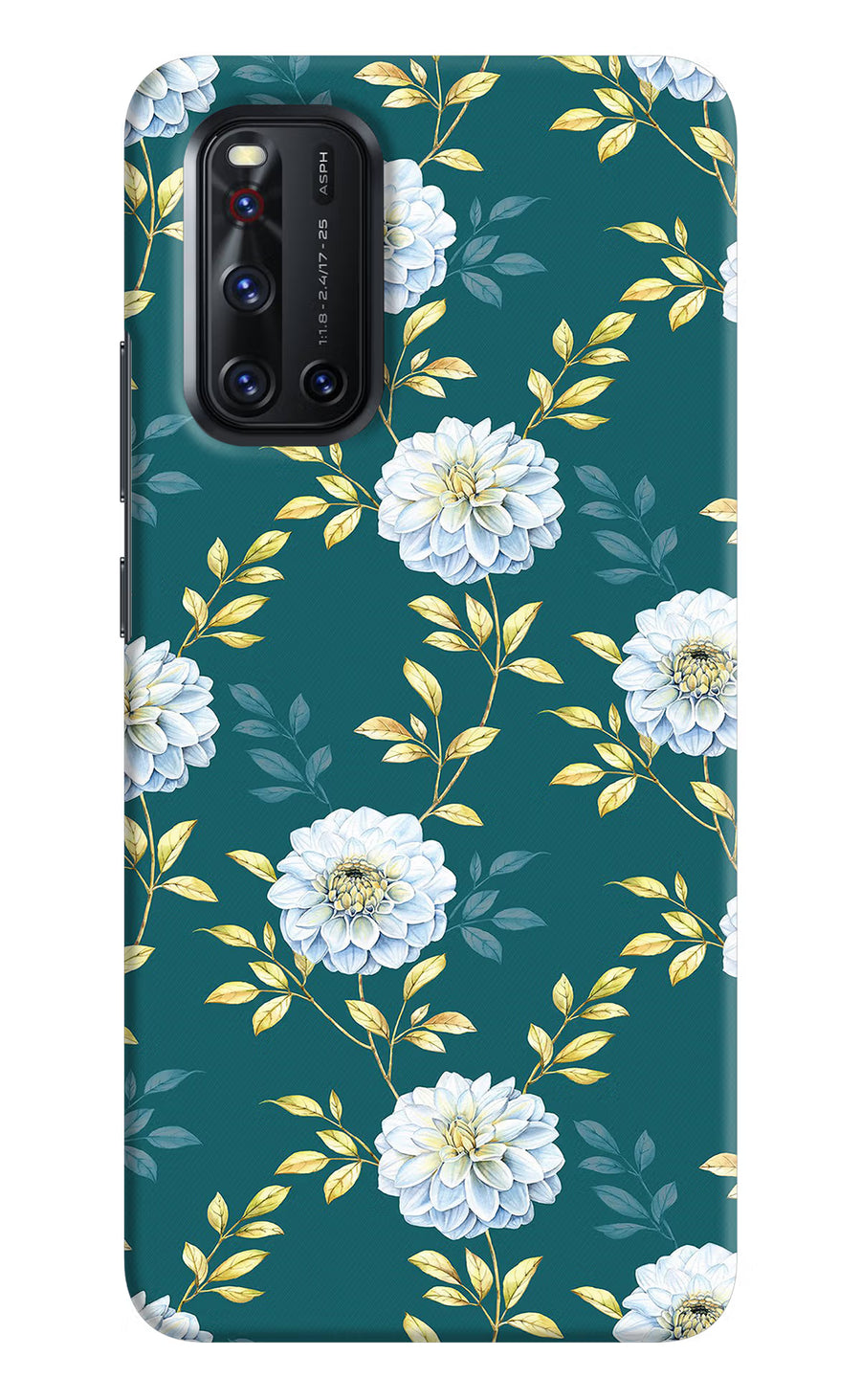 Flowers Vivo V19 Back Cover, Hard case