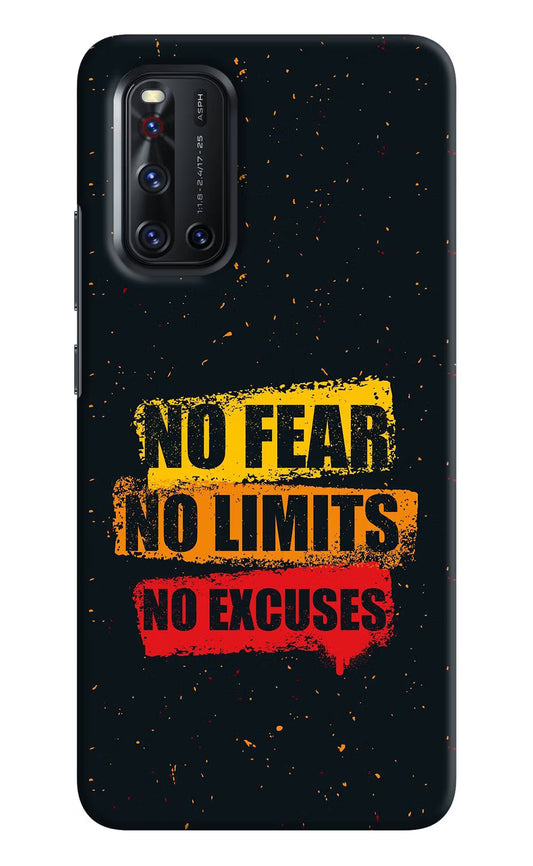 No Fear No Limits No Excuse Vivo V19 Hard Case Back Cover by Casekaro