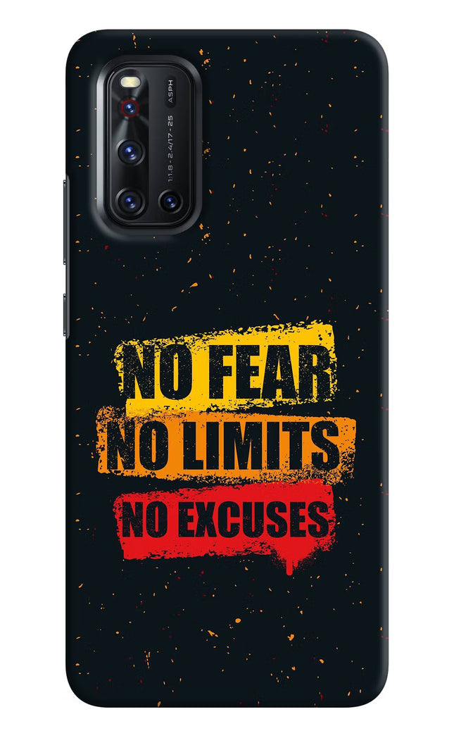 No Fear No Limits No Excuse Vivo V19 Hard Case Back Cover by Casekaro