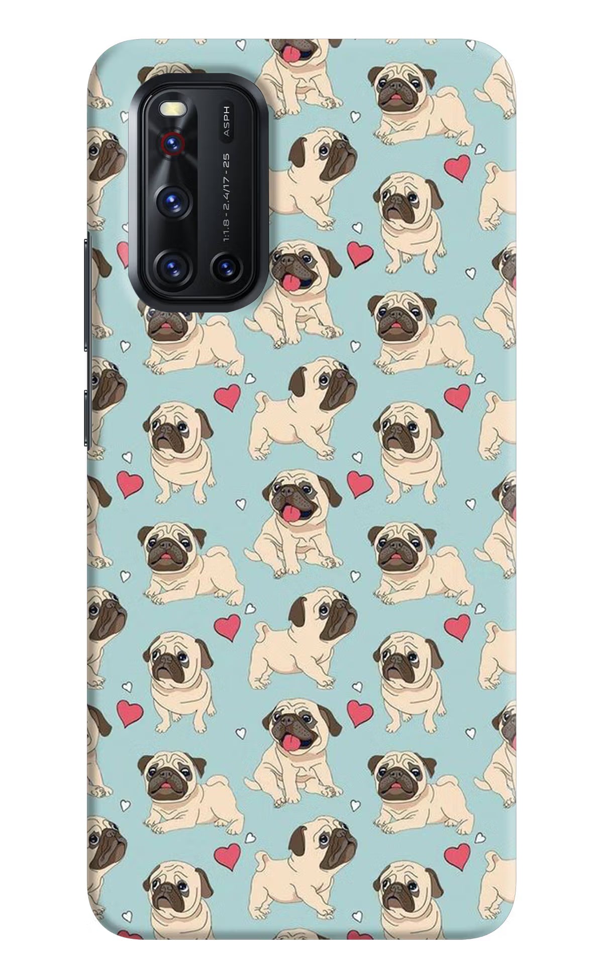 Pug Dog Vivo V19 Hard Case Back Cover by Casekaro