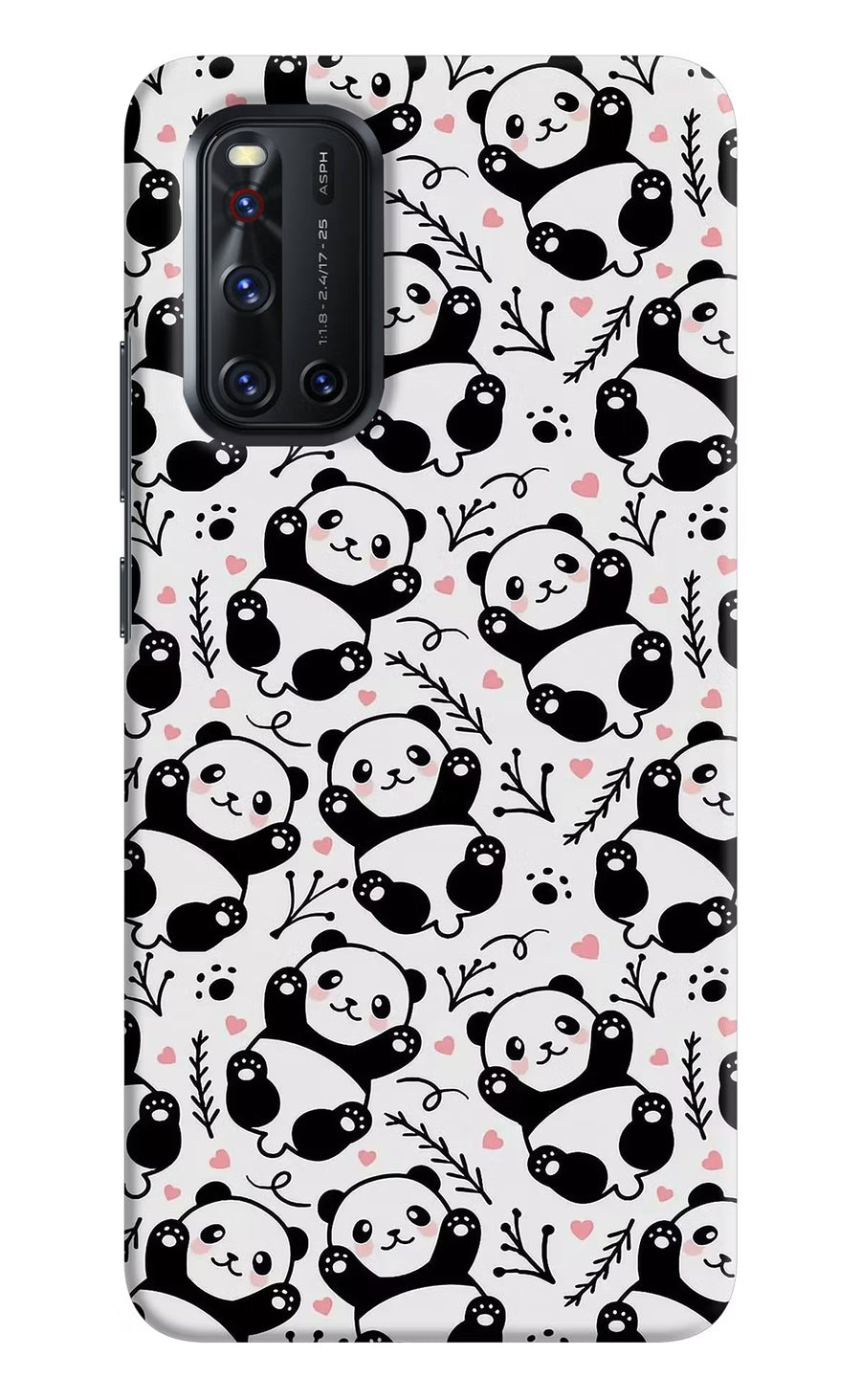 Cute Panda Vivo V19 Back Cover, Hard case