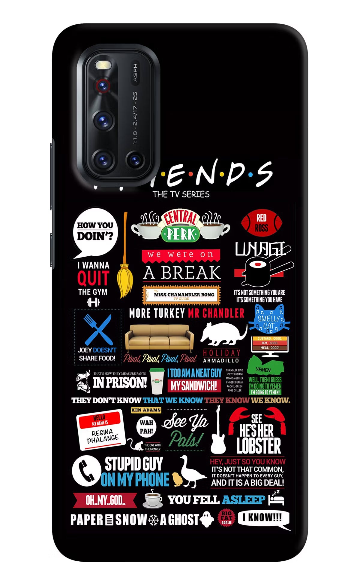 FRIENDS Vivo V19 Hard Case Back Cover by Casekaro
