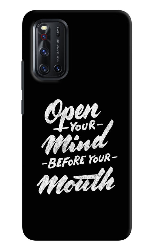 Open Your Mind Before Your Mouth Vivo V19 Hard Case Back Cover by Casekaro
