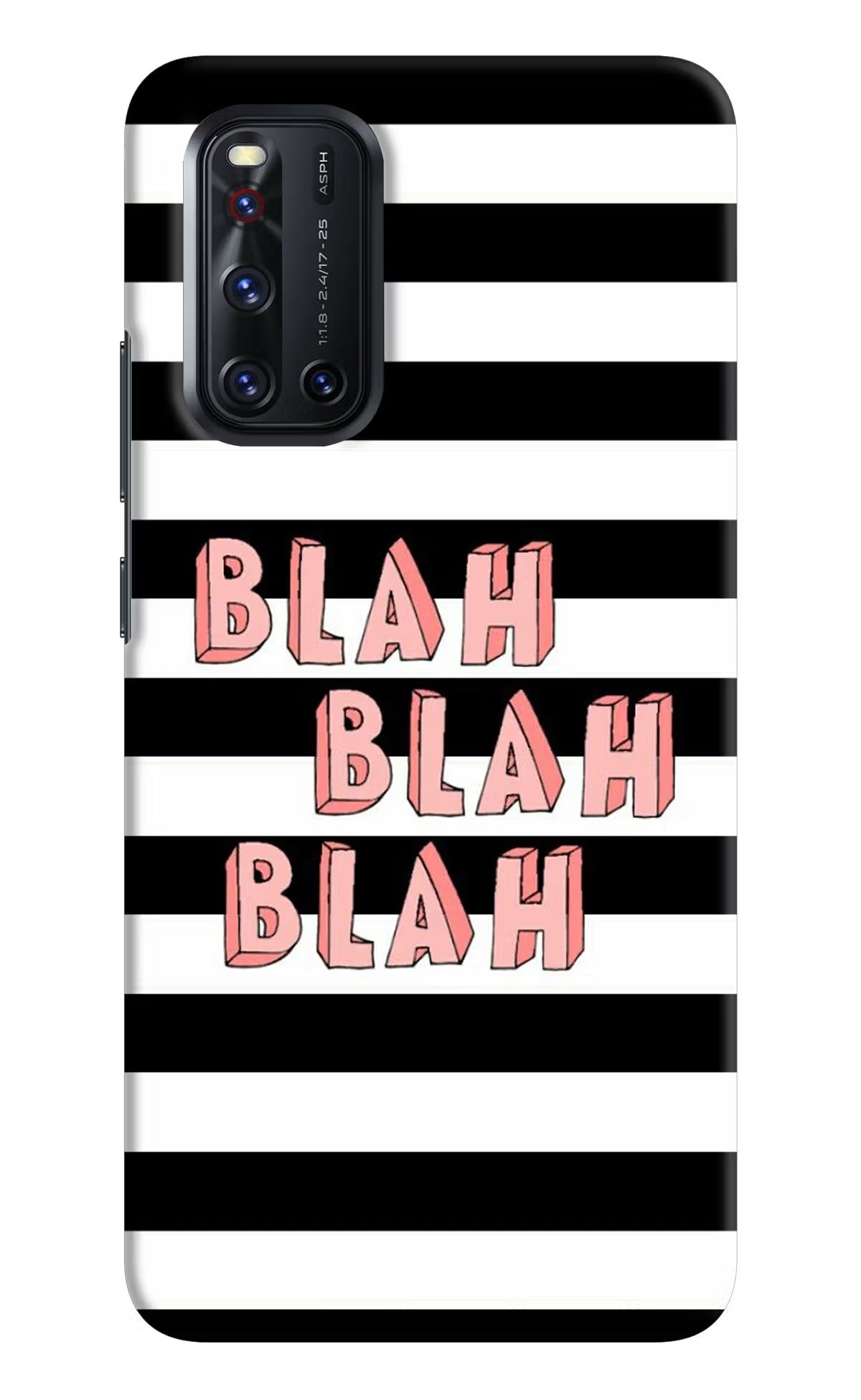 Blah Blah Blah Vivo V19 Hard Case Back Cover by Casekaro