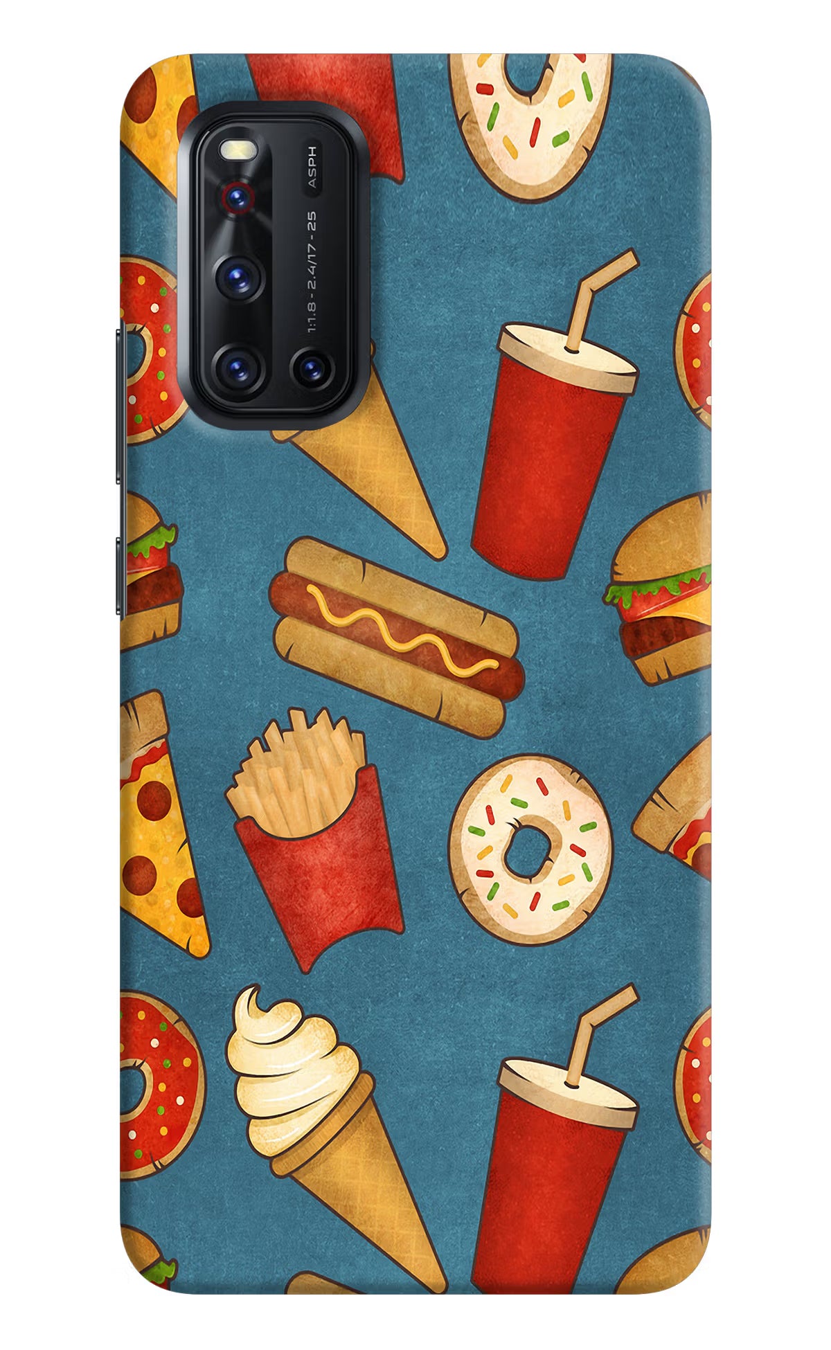 Foodie Vivo V19 Hard Case Back Cover by Casekaro