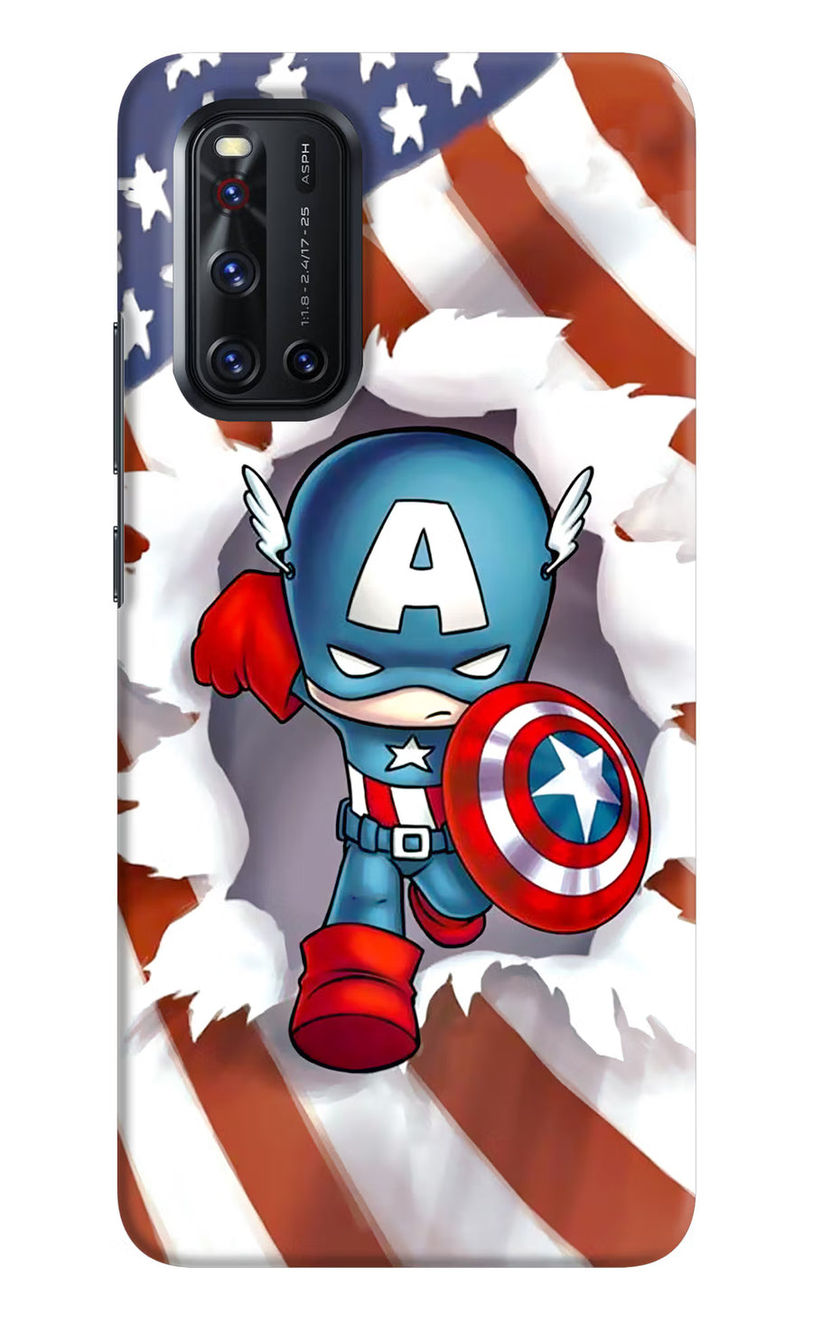 Captain America Vivo V19 Back Cover, Hard case