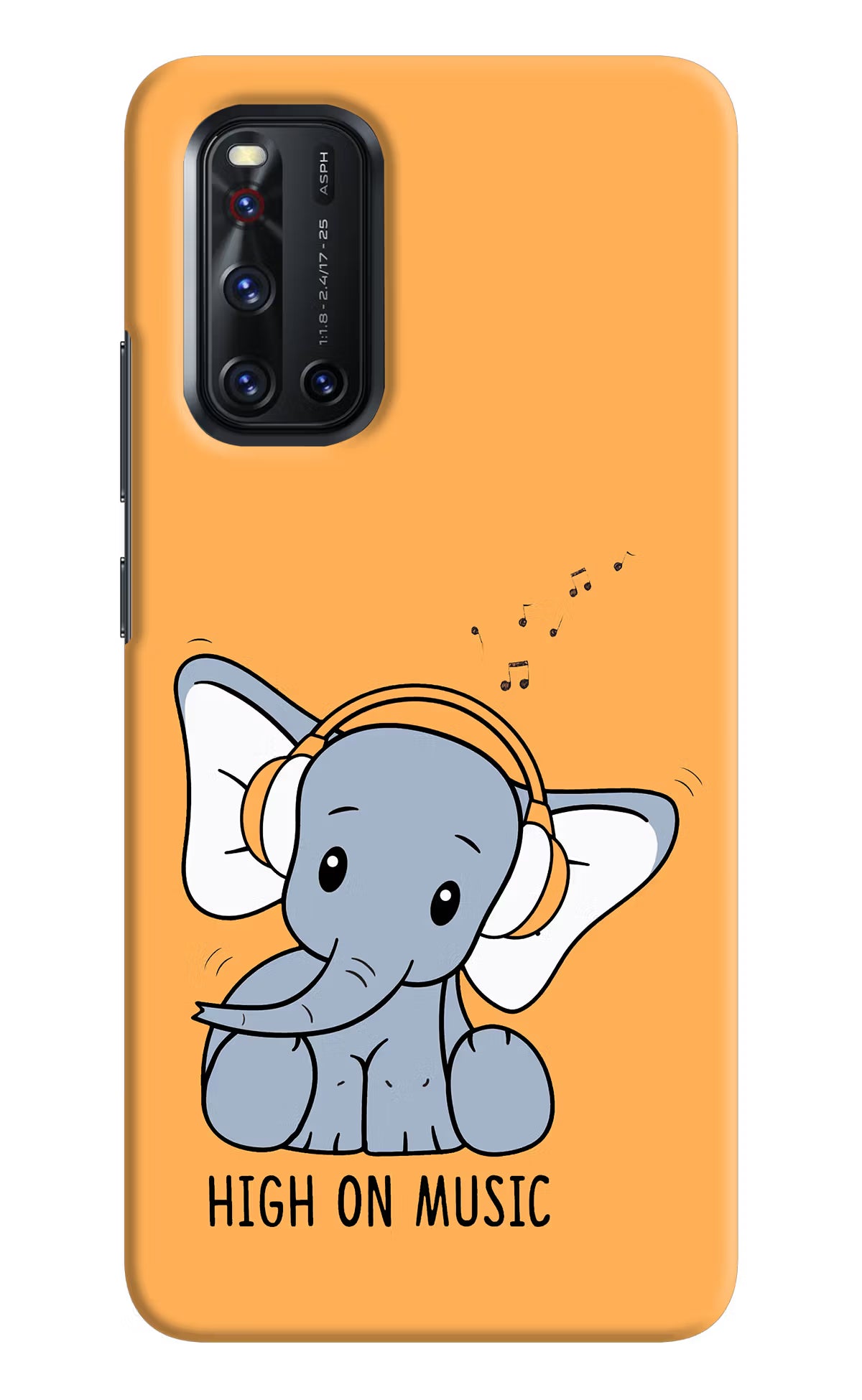 High On Music Vivo V19 Hard Case Back Cover by Casekaro