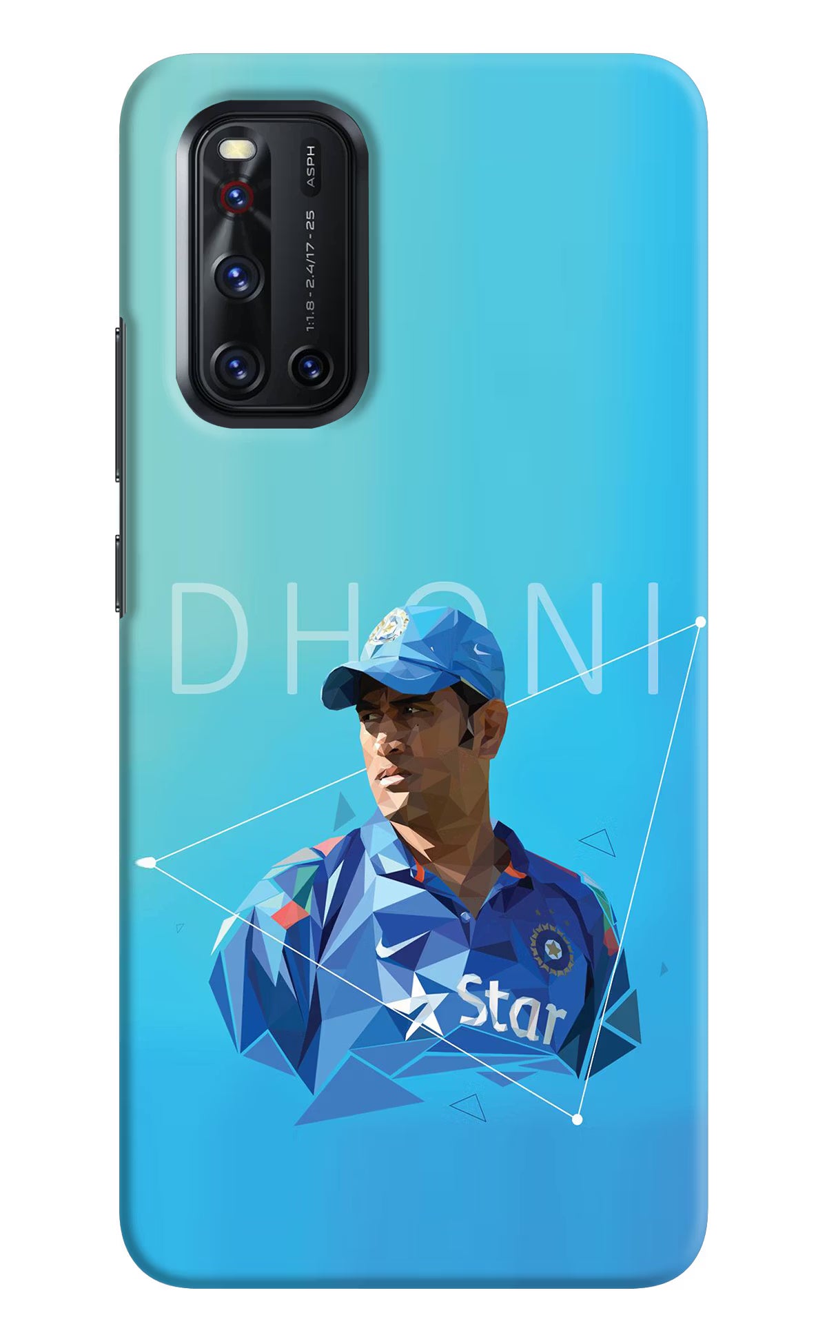 Dhoni Artwork Vivo V19 Hard Case Back Cover by Casekaro